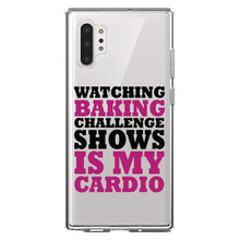 DistinctInk® Clear Shockproof Hybrid Case for Apple iPhone / Samsung Galaxy / Google Pixel - Watching Baking Shows is My Cardio