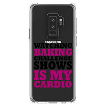 DistinctInk® Clear Shockproof Hybrid Case for Apple iPhone / Samsung Galaxy / Google Pixel - Watching Baking Shows is My Cardio