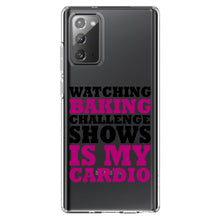 DistinctInk® Clear Shockproof Hybrid Case for Apple iPhone / Samsung Galaxy / Google Pixel - Watching Baking Shows is My Cardio