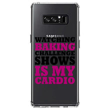 DistinctInk® Clear Shockproof Hybrid Case for Apple iPhone / Samsung Galaxy / Google Pixel - Watching Baking Shows is My Cardio