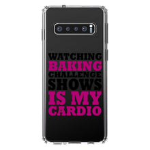 DistinctInk® Clear Shockproof Hybrid Case for Apple iPhone / Samsung Galaxy / Google Pixel - Watching Baking Shows is My Cardio