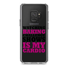 DistinctInk® Clear Shockproof Hybrid Case for Apple iPhone / Samsung Galaxy / Google Pixel - Watching Baking Shows is My Cardio