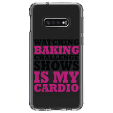 DistinctInk® Clear Shockproof Hybrid Case for Apple iPhone / Samsung Galaxy / Google Pixel - Watching Baking Shows is My Cardio