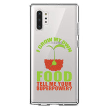 DistinctInk® Clear Shockproof Hybrid Case for Apple iPhone / Samsung Galaxy / Google Pixel - I Grow My Own Food Tell Me Your Superpower
