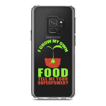 DistinctInk® Clear Shockproof Hybrid Case for Apple iPhone / Samsung Galaxy / Google Pixel - I Grow My Own Food Tell Me Your Superpower