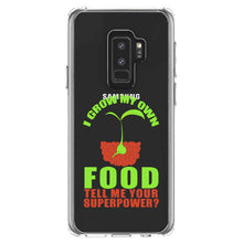 DistinctInk® Clear Shockproof Hybrid Case for Apple iPhone / Samsung Galaxy / Google Pixel - I Grow My Own Food Tell Me Your Superpower