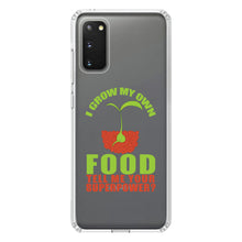 DistinctInk® Clear Shockproof Hybrid Case for Apple iPhone / Samsung Galaxy / Google Pixel - I Grow My Own Food Tell Me Your Superpower