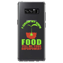 DistinctInk® Clear Shockproof Hybrid Case for Apple iPhone / Samsung Galaxy / Google Pixel - I Grow My Own Food Tell Me Your Superpower