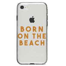 DistinctInk® Clear Shockproof Hybrid Case for Apple iPhone / Samsung Galaxy / Google Pixel - Born on the Beach