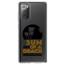 DistinctInk® Clear Shockproof Hybrid Case for Apple iPhone / Samsung Galaxy / Google Pixel - Sun of a Beach