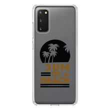 DistinctInk® Clear Shockproof Hybrid Case for Apple iPhone / Samsung Galaxy / Google Pixel - Sun of a Beach