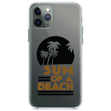 DistinctInk® Clear Shockproof Hybrid Case for Apple iPhone / Samsung Galaxy / Google Pixel - Sun of a Beach