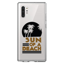 DistinctInk® Clear Shockproof Hybrid Case for Apple iPhone / Samsung Galaxy / Google Pixel - Sun of a Beach