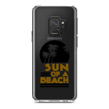 DistinctInk® Clear Shockproof Hybrid Case for Apple iPhone / Samsung Galaxy / Google Pixel - Sun of a Beach