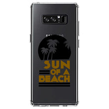 DistinctInk® Clear Shockproof Hybrid Case for Apple iPhone / Samsung Galaxy / Google Pixel - Sun of a Beach