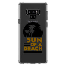 DistinctInk® Clear Shockproof Hybrid Case for Apple iPhone / Samsung Galaxy / Google Pixel - Sun of a Beach