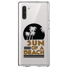 DistinctInk® Clear Shockproof Hybrid Case for Apple iPhone / Samsung Galaxy / Google Pixel - Sun of a Beach