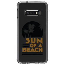 DistinctInk® Clear Shockproof Hybrid Case for Apple iPhone / Samsung Galaxy / Google Pixel - Sun of a Beach
