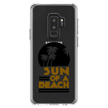 DistinctInk® Clear Shockproof Hybrid Case for Apple iPhone / Samsung Galaxy / Google Pixel - Sun of a Beach