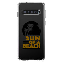 DistinctInk® Clear Shockproof Hybrid Case for Apple iPhone / Samsung Galaxy / Google Pixel - Sun of a Beach