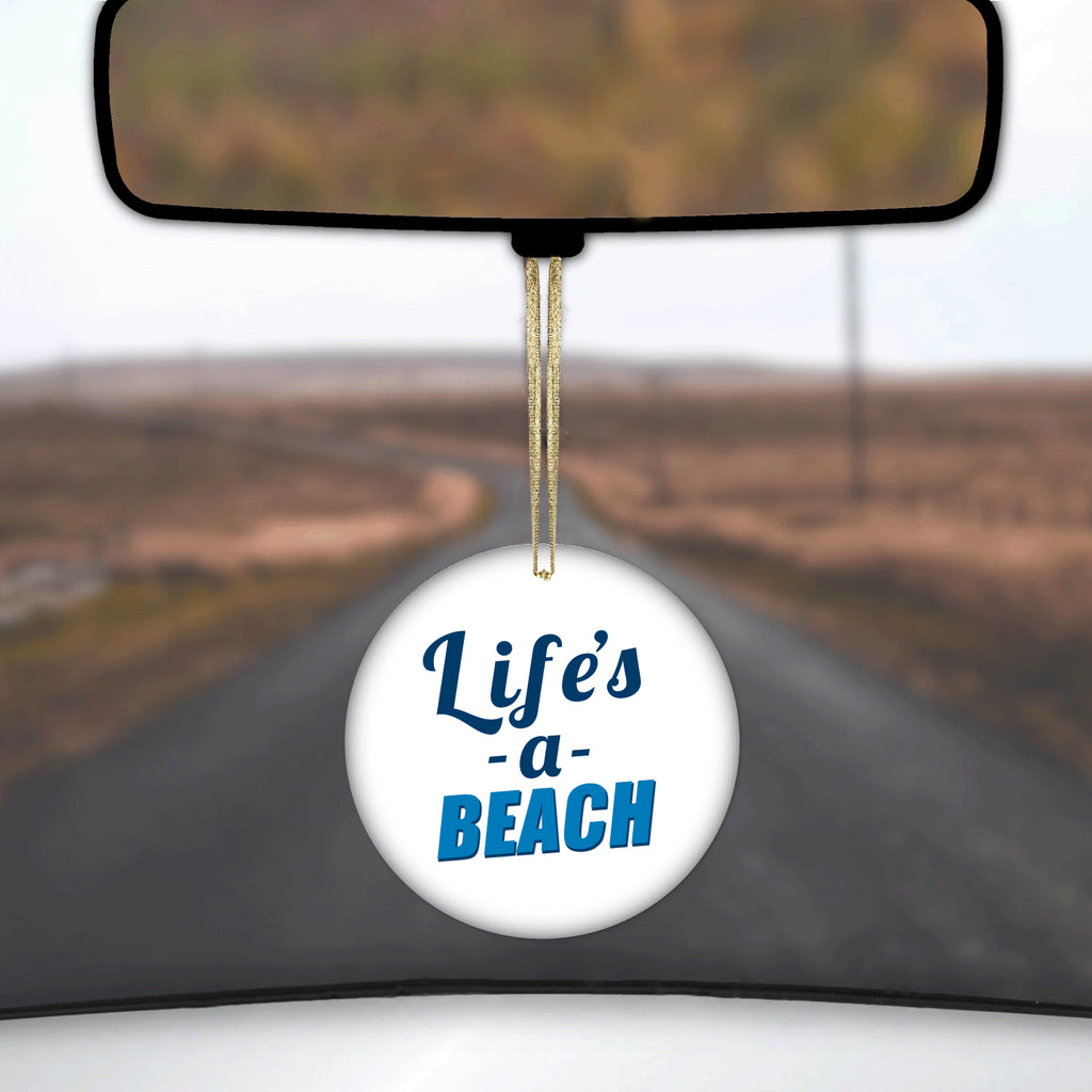 Life's a Beach Ceramic Ornament, view 3