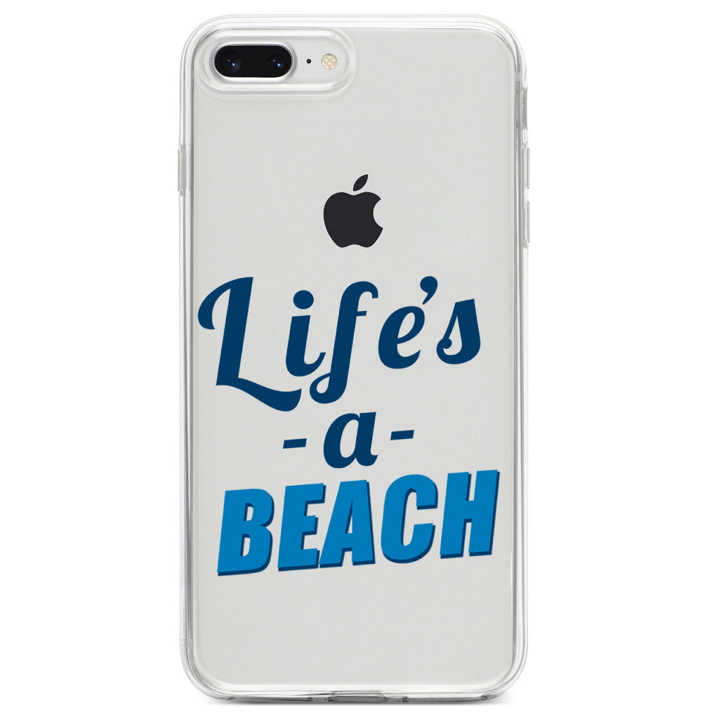 Life's a Beach Clear Shockproof iPhone Case, view 6