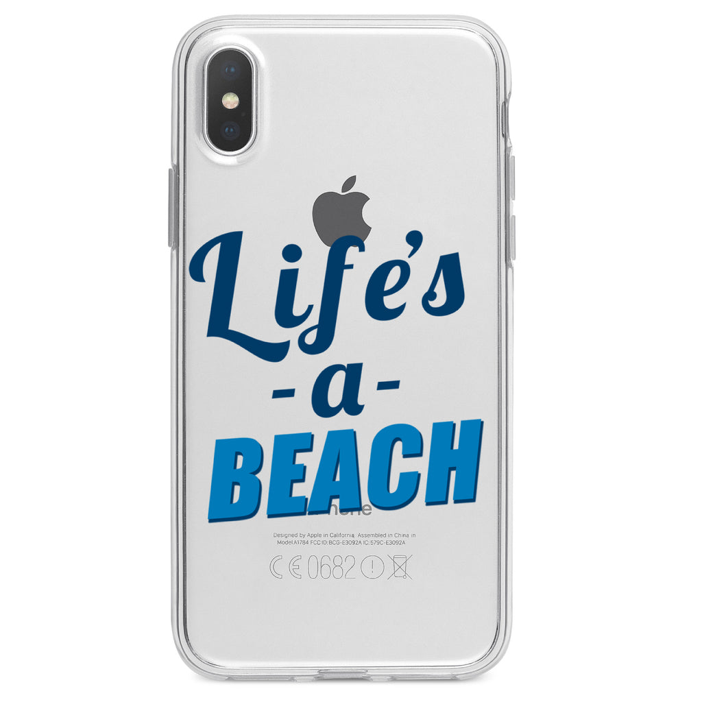 Life's a Beach Clear Shockproof iPhone Case, view 3