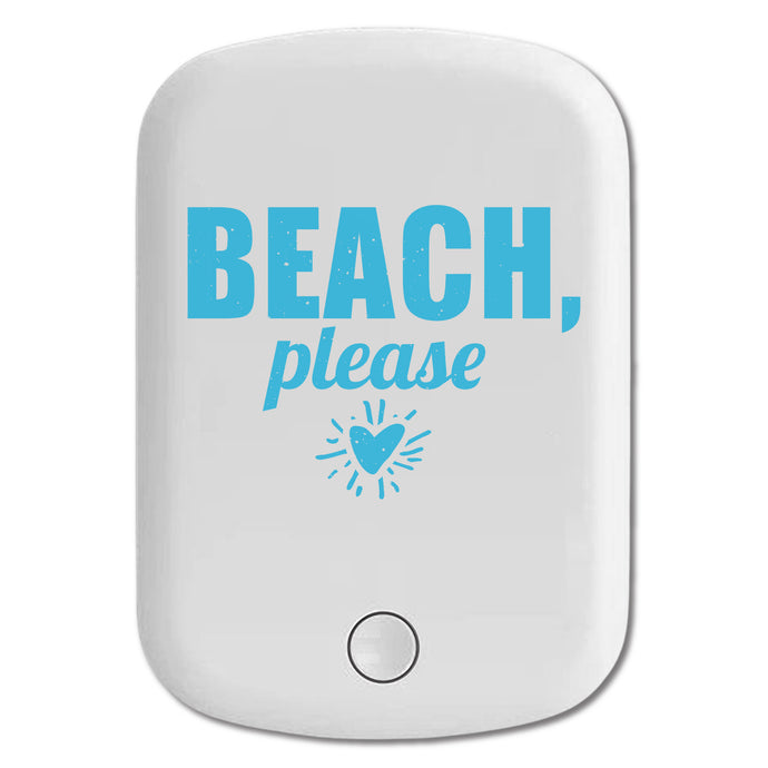 DistinctInk Magnetic Battery Pack, Wireless Portable Charger with USB-C Cable, Compatible with MagSafe iPhone 14 / 13 / 12 Series - Beach, Please