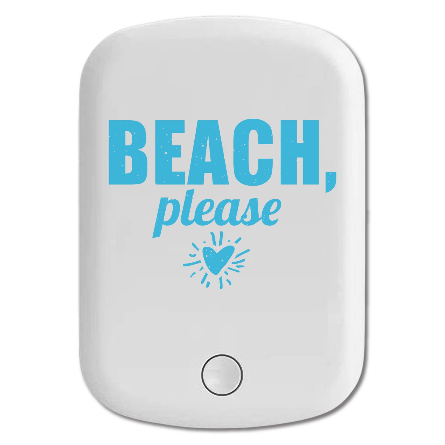DistinctInk Magnetic Battery Pack, Wireless Portable Charger with USB-C Cable, Compatible with MagSafe iPhone 14 / 13 / 12 Series - Beach, Please
