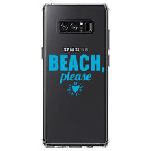 DistinctInk® Clear Shockproof Hybrid Case for Apple iPhone / Samsung Galaxy / Google Pixel - Beach, Please