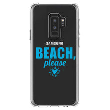 DistinctInk® Clear Shockproof Hybrid Case for Apple iPhone / Samsung Galaxy / Google Pixel - Beach, Please