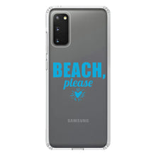 DistinctInk® Clear Shockproof Hybrid Case for Apple iPhone / Samsung Galaxy / Google Pixel - Beach, Please
