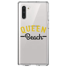 DistinctInk® Clear Shockproof Hybrid Case for Apple iPhone / Samsung Galaxy / Google Pixel - Queen Beach