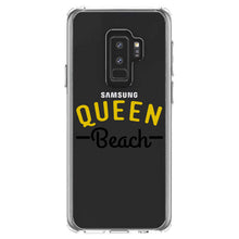 DistinctInk® Clear Shockproof Hybrid Case for Apple iPhone / Samsung Galaxy / Google Pixel - Queen Beach