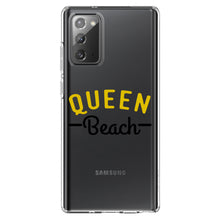 DistinctInk® Clear Shockproof Hybrid Case for Apple iPhone / Samsung Galaxy / Google Pixel - Queen Beach