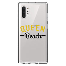 DistinctInk® Clear Shockproof Hybrid Case for Apple iPhone / Samsung Galaxy / Google Pixel - Queen Beach