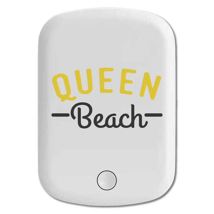 DistinctInk Magnetic Battery Pack, Wireless Portable Charger with USB-C Cable, Compatible with MagSafe iPhone 14 / 13 / 12 Series - Queen Beach
