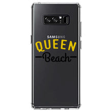 DistinctInk® Clear Shockproof Hybrid Case for Apple iPhone / Samsung Galaxy / Google Pixel - Queen Beach