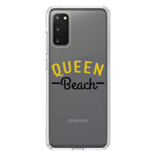 DistinctInk® Clear Shockproof Hybrid Case for Apple iPhone / Samsung Galaxy / Google Pixel - Queen Beach