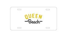 DistinctInk Custom Aluminum Decorative Vanity Front License Plate - Queen Beach