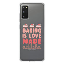 DistinctInk® Clear Shockproof Hybrid Case for Apple iPhone / Samsung Galaxy / Google Pixel - Back is Love Made Edible