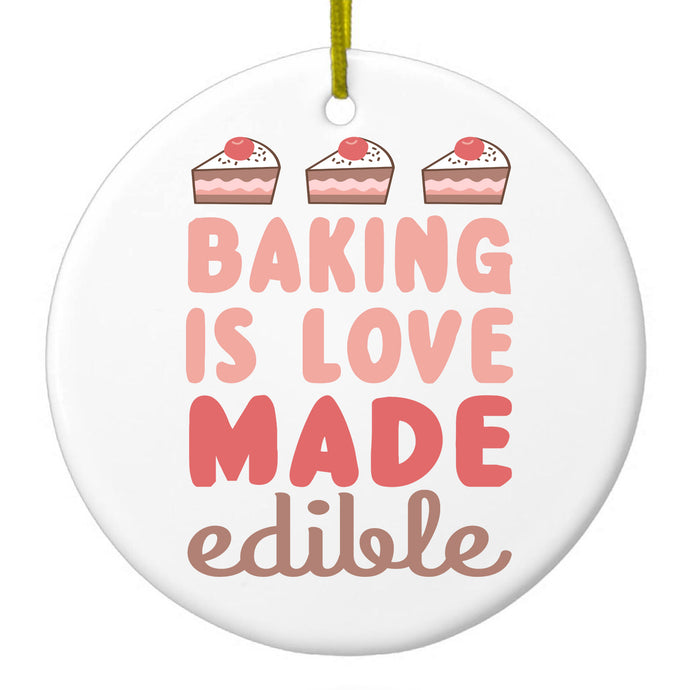 Back is Love Made Edible Ceramic Ornament