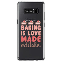 DistinctInk® Clear Shockproof Hybrid Case for Apple iPhone / Samsung Galaxy / Google Pixel - Back is Love Made Edible