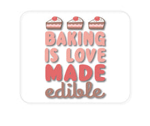 DistinctInk Custom Foam Rubber Mouse Pad - 1/4" Thick - Back is Love Made Edible