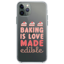 DistinctInk® Clear Shockproof Hybrid Case for Apple iPhone / Samsung Galaxy / Google Pixel - Back is Love Made Edible