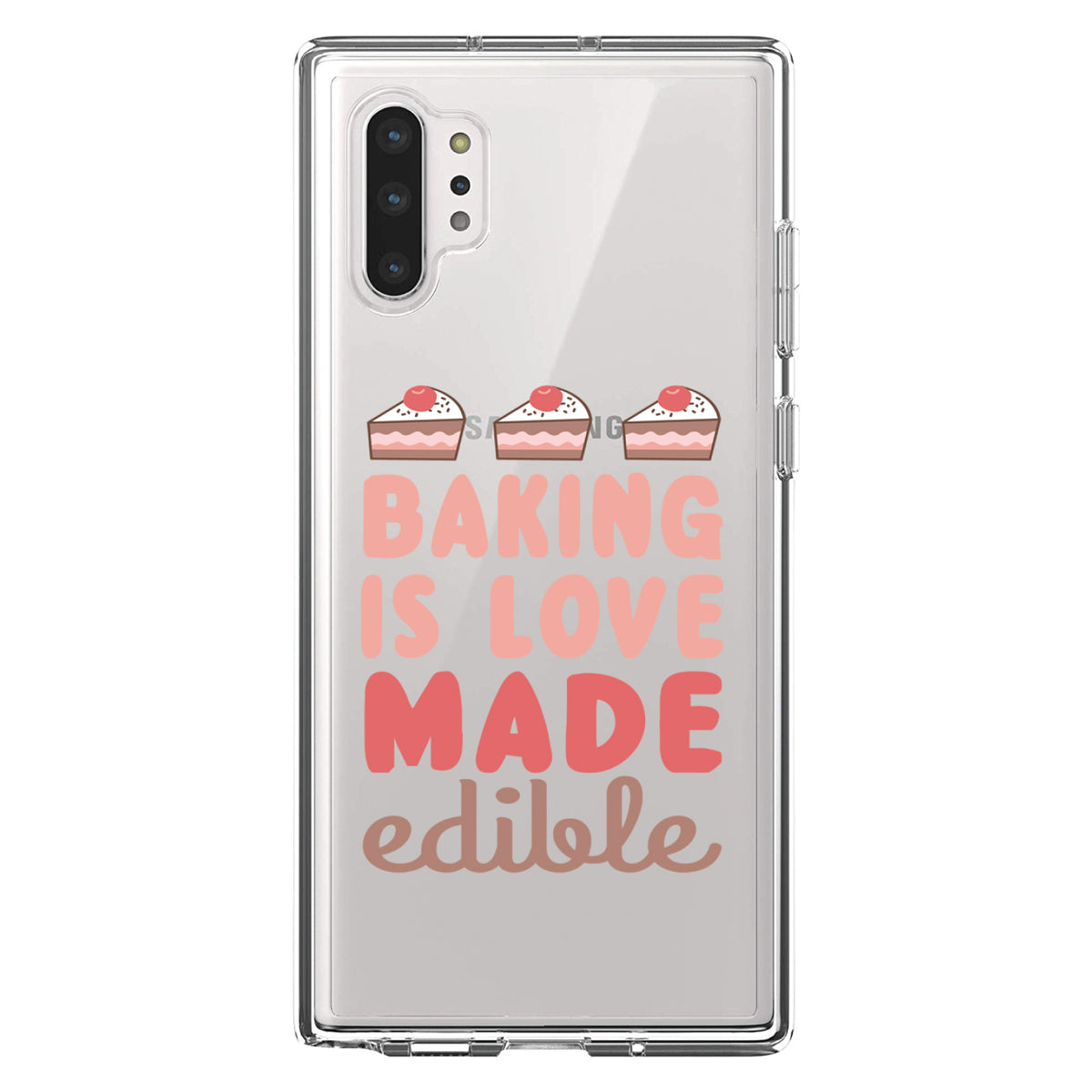 Back is Love Made Edible Clear Shockproof iPhone Case, view 10