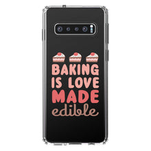 DistinctInk® Clear Shockproof Hybrid Case for Apple iPhone / Samsung Galaxy / Google Pixel - Back is Love Made Edible