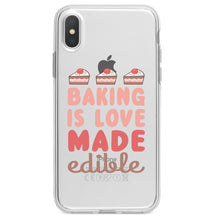 DistinctInk® Clear Shockproof Hybrid Case for Apple iPhone / Samsung Galaxy / Google Pixel - Back is Love Made Edible
