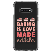 DistinctInk® Clear Shockproof Hybrid Case for Apple iPhone / Samsung Galaxy / Google Pixel - Back is Love Made Edible