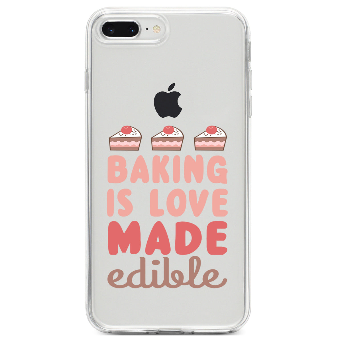 Back is Love Made Edible Clear Shockproof iPhone Case, view 6